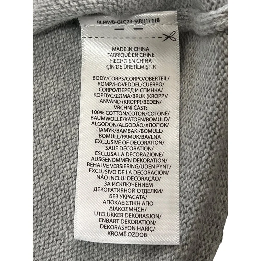 Polo Ralph Lauren Girls Knit Sweater New York City Embroidered Girl Gray Size 7 - Picture 8 of 8